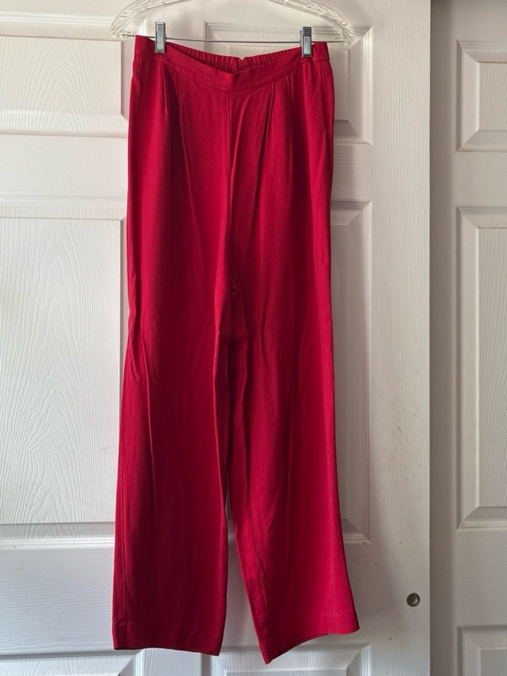 Red Wide-Leg Pants